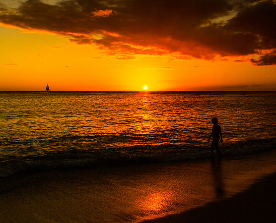 Waikiki  Sunset